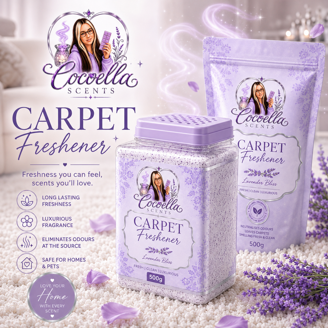 Carpet freshener / shake n sprinkle